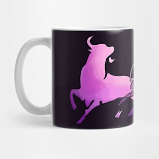 Taurean Bulls Animal Art Lilac Cut Out Mug